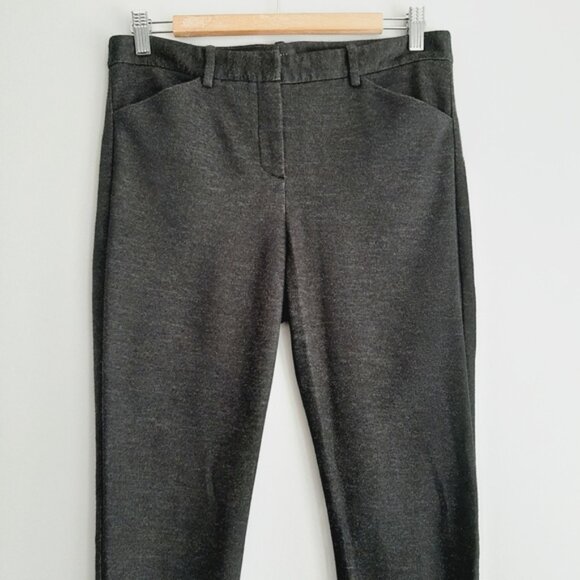 THEORY Taye K Jackson Comfy Stretch Skinny Trousers Dress Pants Gray Sz 10 - Picture 3 of 16